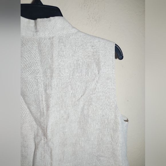 Chicos Linen Tunic Top Lagenlook Minimalist Boho Long Tunic - Picture 11 of 16